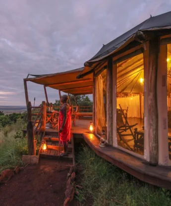 kilima camp tent exterior kenya yellow zebra safaris