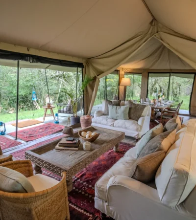 Lounge, Naibor Wilderness, Maasai Mara Nature Reserve, Kenya