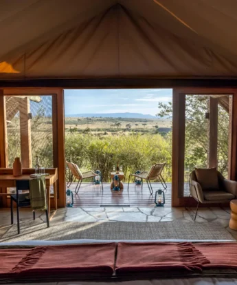 bedroom view, naboisho camp, greater mara conservancies, kenya