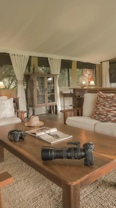 Lounge, Kicheche Mara, Greater Mara Conservancies, Kenya