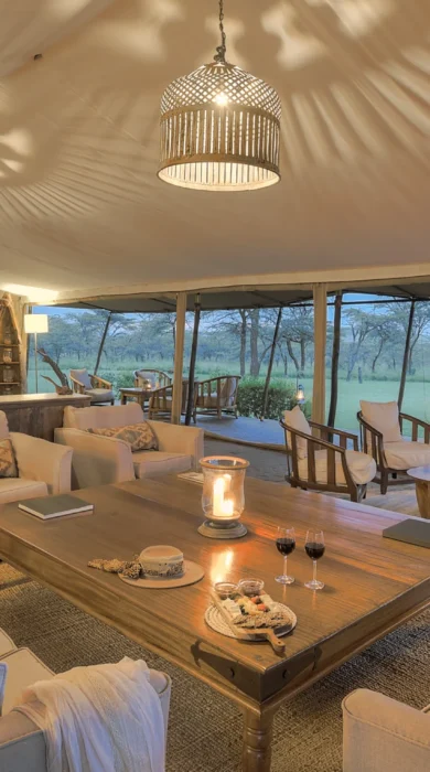 Lounge, Kicheche Bush Camp, Greater Mara Conservancies, Kenya