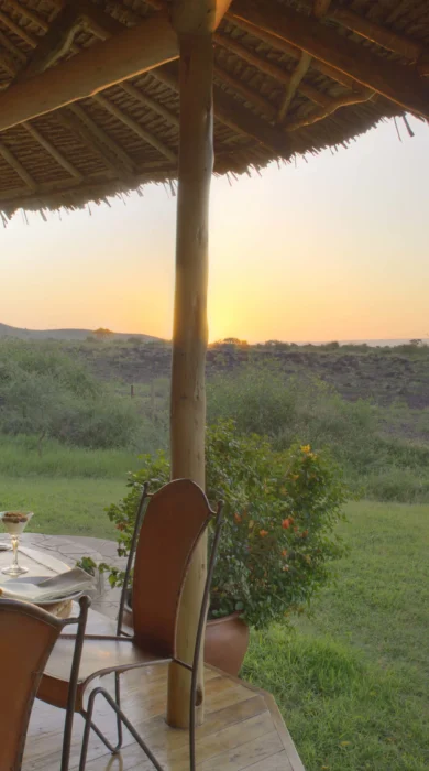 tortilis camp breakfast kenya yellow zebra safaris