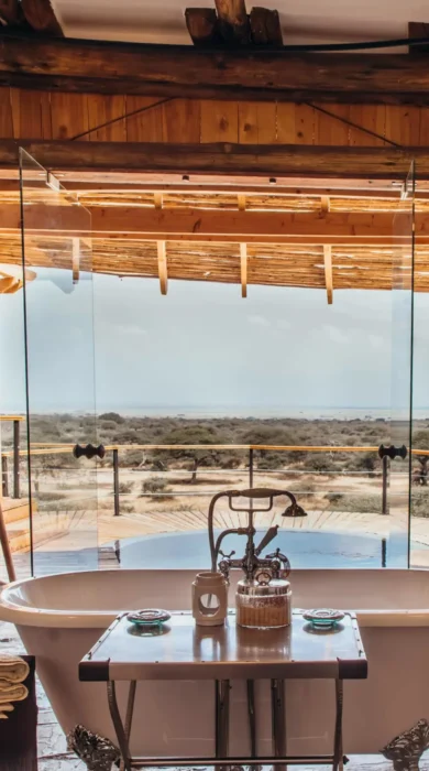 Bathroom, OI Donyo Lodge, Amboseli, Kenya