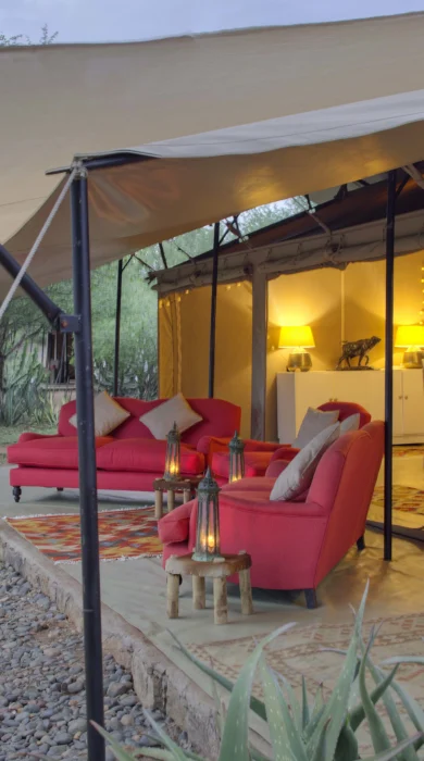 karisia walking safaris tumaren camp exterior yellow zebra safaris