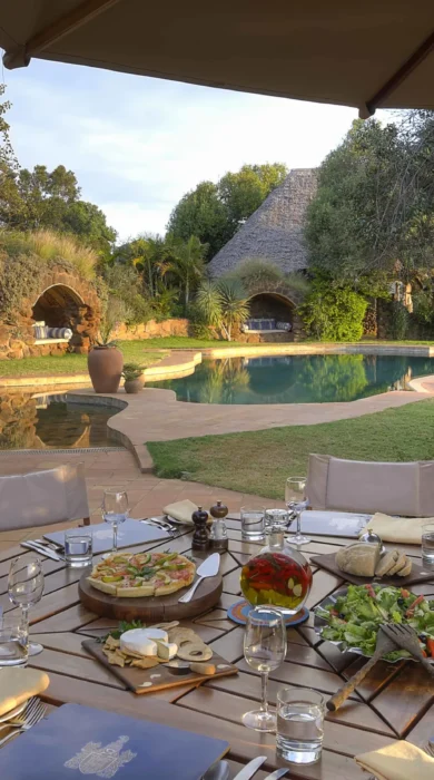 laragai house outside dining kenya yellow zebra safaris
