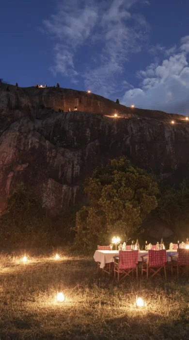 enasoit bush dinner kenya yellow zebra safaris