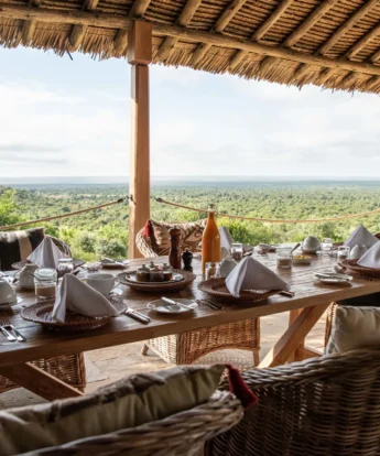 Breakfast views, Governors Mugie House, Kenya