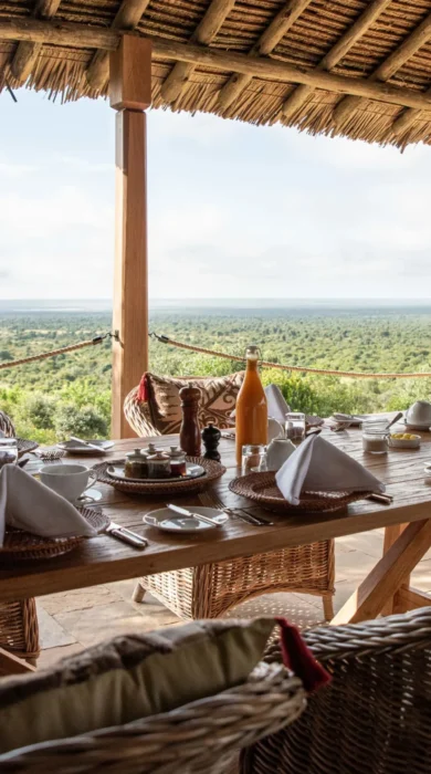 Breakfast views, Governors Mugie House, Kenya