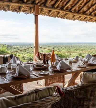 Breakfast views, Governors Mugie House, Kenya