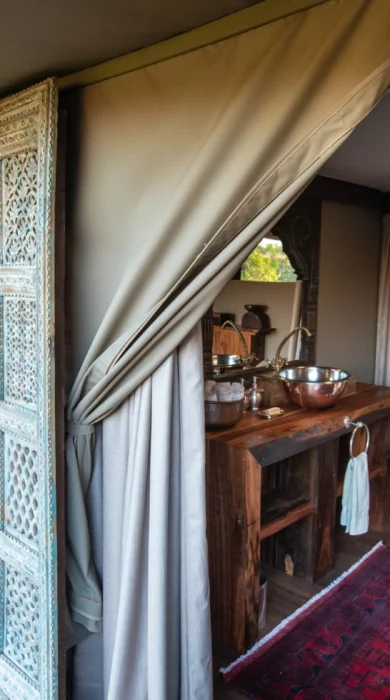 mara nyika kenya bathroom yellow zebra safaris