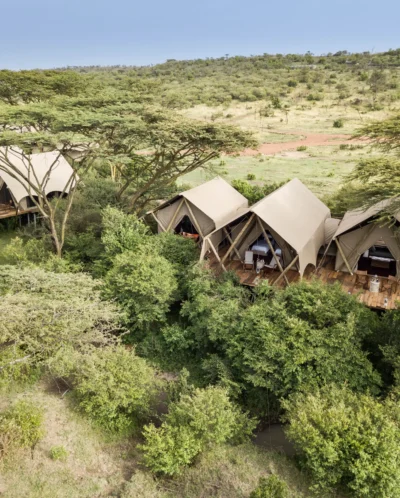mara nyika kenya aerial yellow zebra safaris