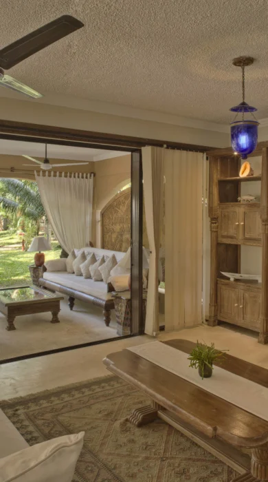 Almanara villas lounge area kenya yellow zebra safaris