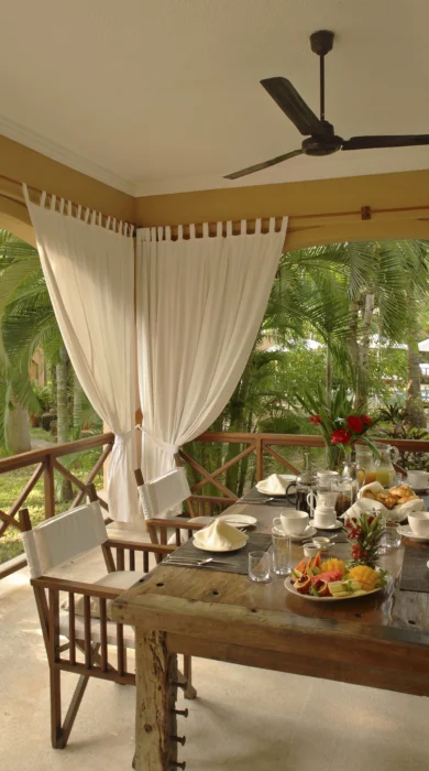 Almanara villas dining kenya yellow zebra safaris
