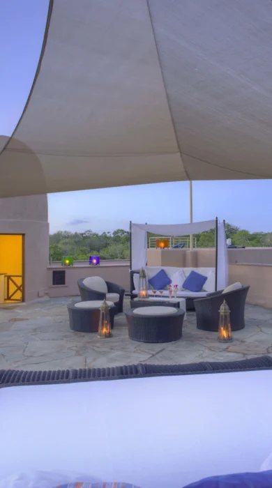 Almanara villas roof terrace kenya yellow zebra safaris