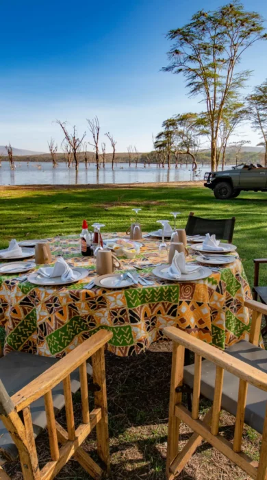 Chui lodge bush breakfast kenya yellow zebra safaris