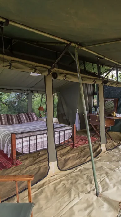 bedroom tent, siruai mobile camp, laikipia, kenya