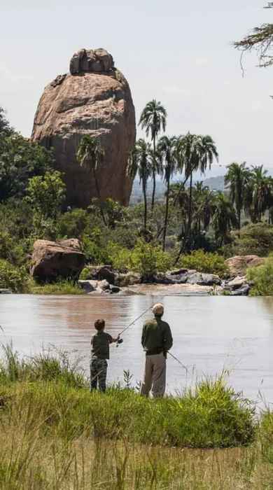 fishing, siruai mobile camp, laikipia, kenya