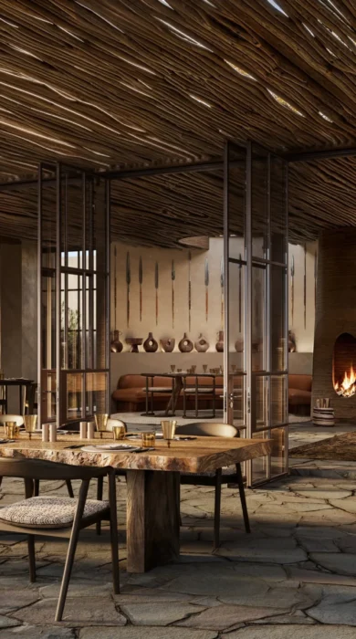 Dining, Suyian Lodge, Laikipia, Kenya