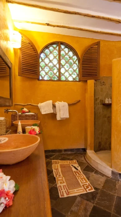 waterlovers bathroom kenya yellow zebra safaris