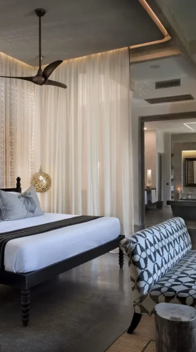 Luxury guest bedroom, Sirai Beach, Kenya