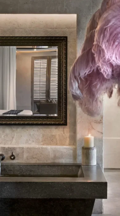 Luxury guest bathroom, Sirai Beach, Kenya