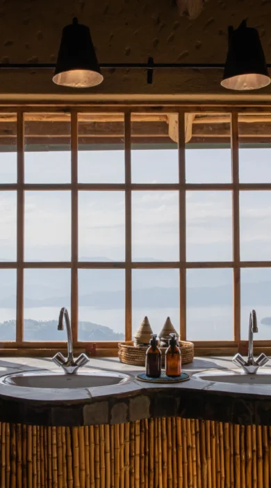 Bathroom, Virunga Lodge, Volcanoes National Park, Rwanda