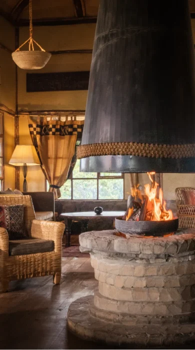 Lounge, Virunga Lodge, Volcanoes National Park, Rwanda