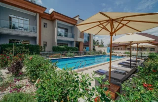 heaven boutique pool view rwanda yellow zebra safaris
