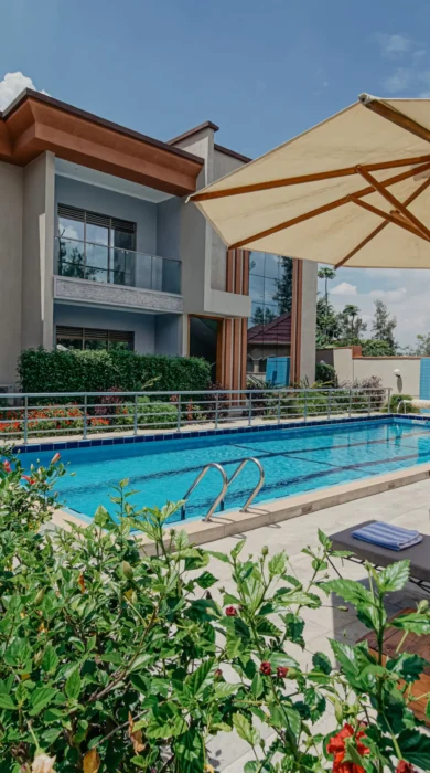 heaven boutique pool view rwanda yellow zebra safaris