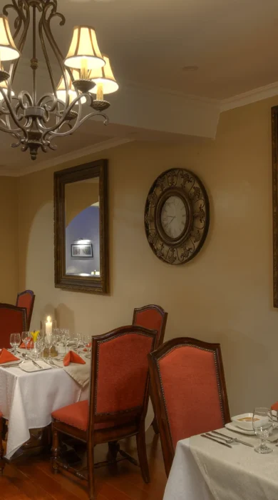 the bishops house dining room rwanda yellow zebra safaris