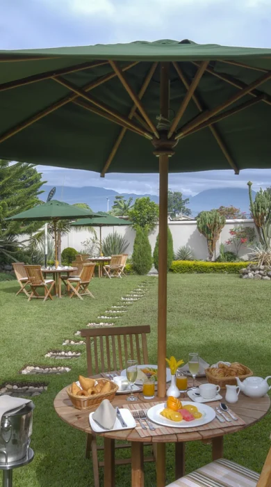 the bishops house garden breakfast rwanda yellow zebra safaris