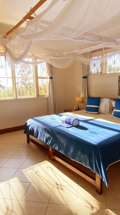 bedroom, karibu guesthouse, entebbe, uganda