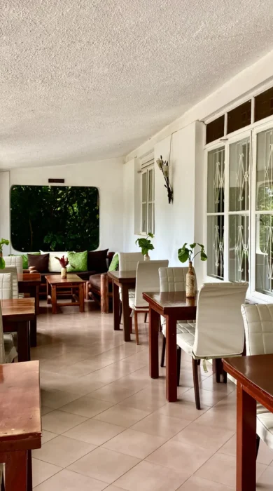 dining area, karibu guesthouse, entebbe, uganda