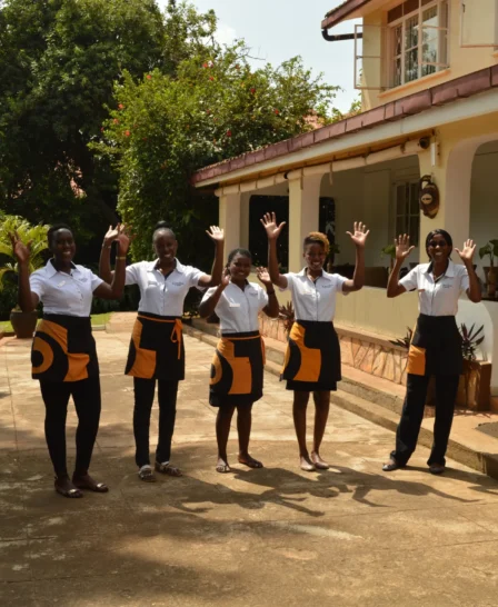 staff, karibu guesthouse, entebbe, uganda