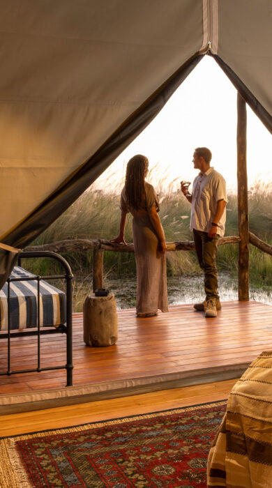 bedroom at shinde footsteps, okavango delta, botswana - yellow zebra safaris