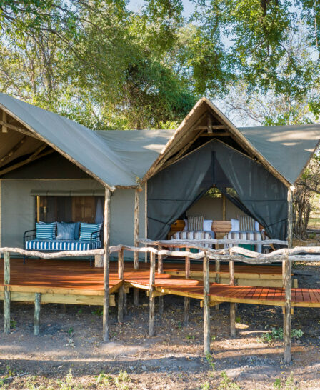 exterior of a room at shinde footsteps, okavango delta, botswana - Yellow Zebra Safaris