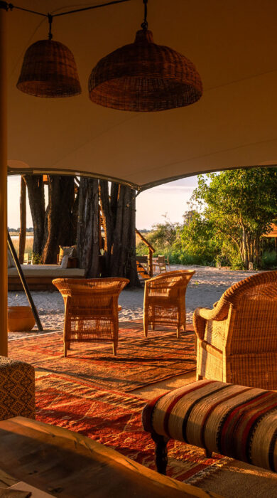 lounge at maxa, okavango delta, botswana - Yellow Zebra Safaris