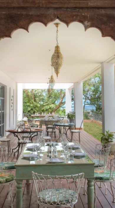 outdoor dining latitude 0 kampala uganda yellow zebra safaris
