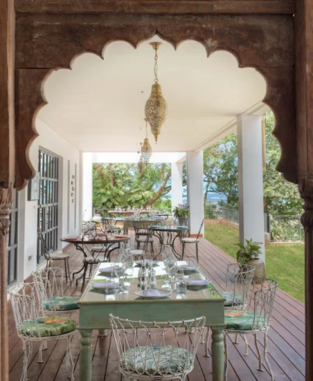 outdoor dining latitude 0 kampala uganda yellow zebra safaris