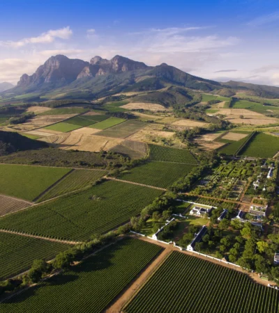 Babylonstoren with Simonsberg behind, South Africa