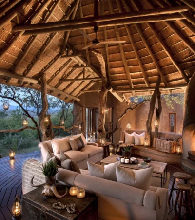 evening lounge area, madikwe dithaba lodge, south africa
