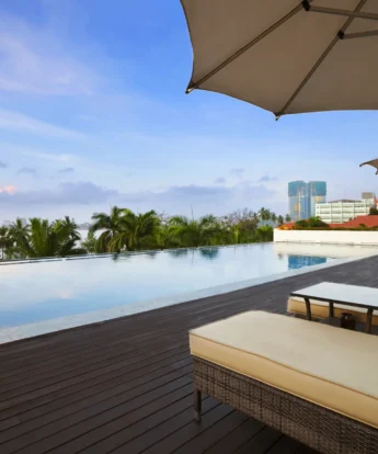 Hotel roof pool