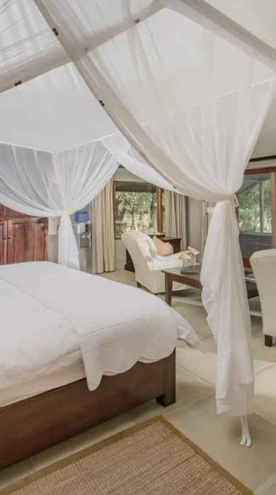 savanna private game reserve luxury bedroom yellow zebra safaris