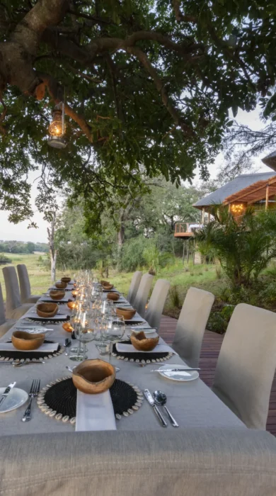 Dulini River Lodge deck dining