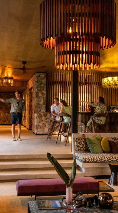 guests at the bar, tanda tula safari camp, timbavati private game reserve, south africa