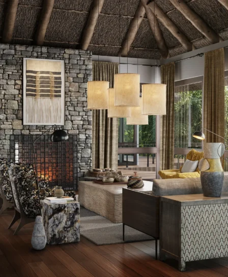 morukuru lounge area south africa yellow zebra safaris