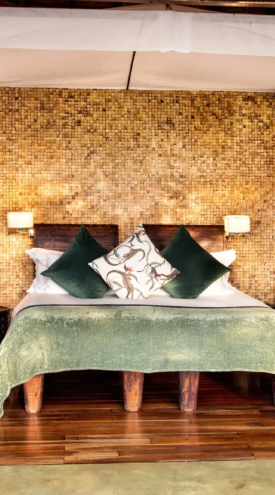 Madikwe hills private game lodge bedroom yellow zebra safaris