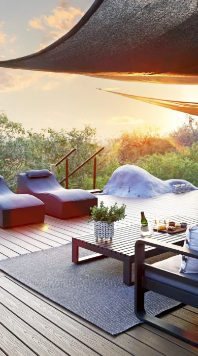 madikwe hills sunset deck south africa yellow zebra safaris