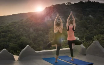 Rooftop yoga at Phinda Rock Lodge (2)