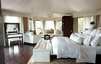 double bedroom, thanda tented camp, kwazulu natal safaris, south africa